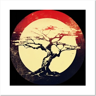 Bonsai Tree Vintage Abstract Street Art Posters and Art